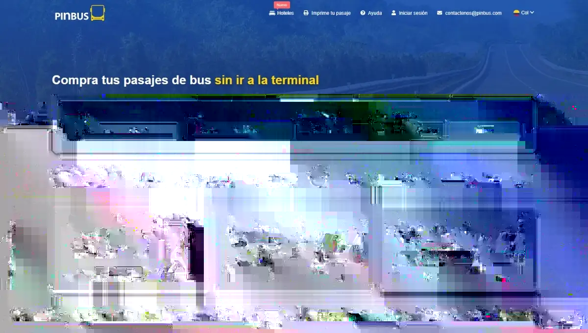 Página web de Pinbus Colombia