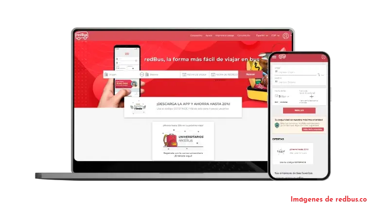 Página web de redbus.co